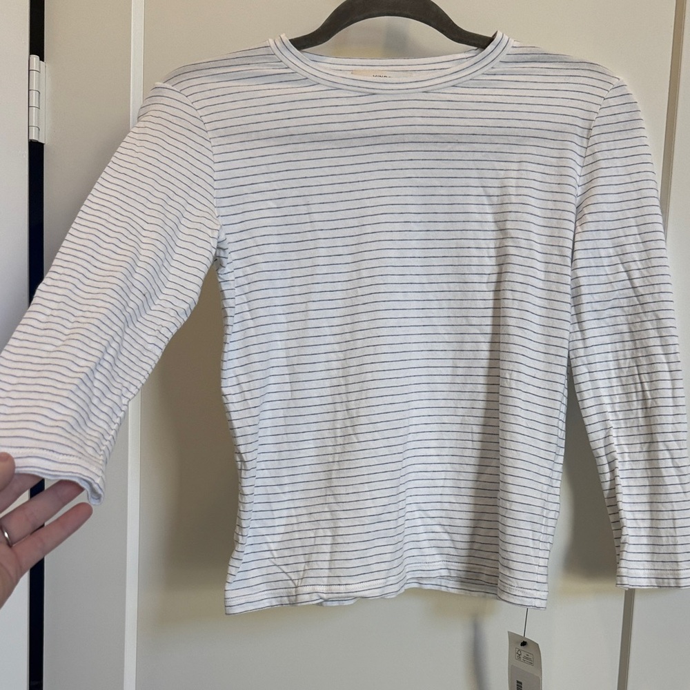 Vince White Striped Shirt